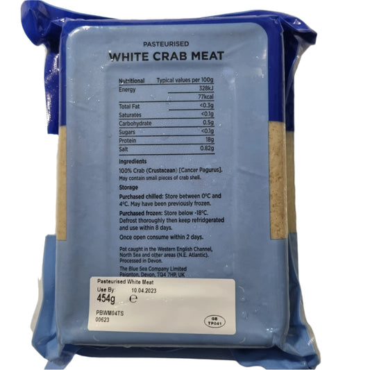 Pasteurized Devon White Crab Meat 454g