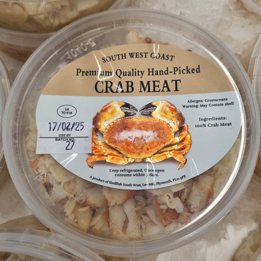 Pastureised Handpicked White Crab Meat 227g