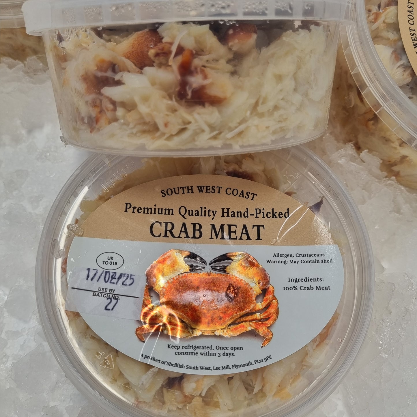 Pastureised Handpicked White Crab Meat 227g